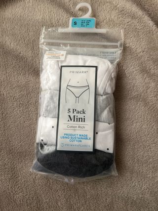 Bragas Mini Primark Pack 4 Talla S