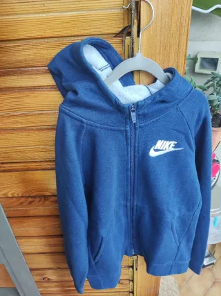 Felpa Nike bambino blu con zip