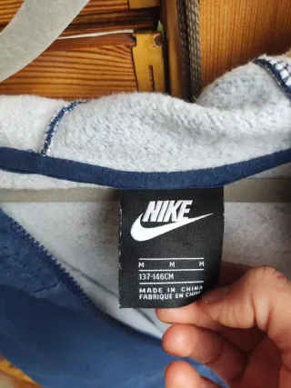 Felpa Nike bambino blu con zip