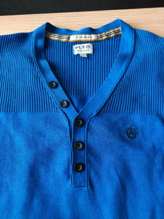 Maglia uomo PLT blu elettrico