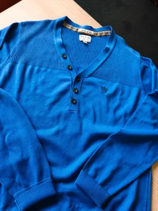 Maglia uomo PLT blu elettrico