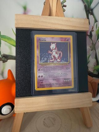 Pokemon Mewtwo Base Set 10/102 Holo Alemán Vintage