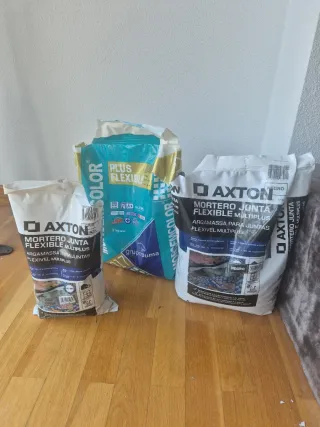 Mortero Junta Flexible. Colores: Gris, hueso y Neg