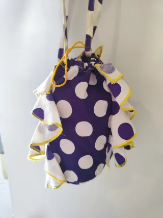 Traje de flamenca corto lunares echo a medida