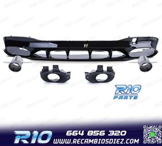 DIFUSOR MERCEDES CLA C118 19- AMG NEGRO BRILLO + COLAS ESCAP