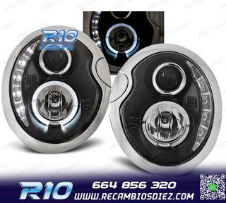FAROS MINI COOPER R50 R52 R53 LUZ DIURNA NEGROS