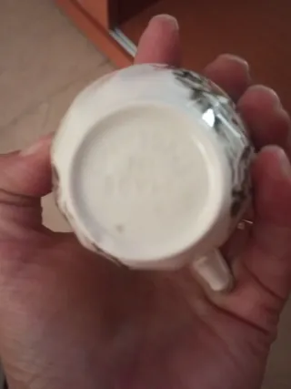 Juego de café de porcelana y cristal