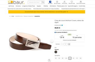 Anthoni Crown Cinto homem castanho Tam 105 (234)