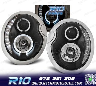 FAROS MINI COOPER R50 R52 R53 LUZ DIURNA NEGROS