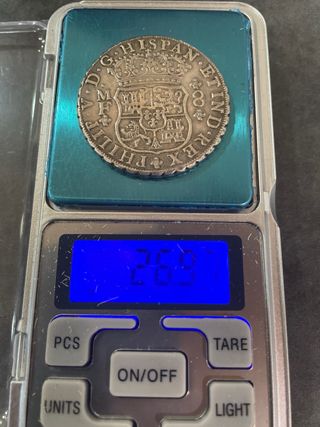 8 Reales Felipe V México 1745 Plata