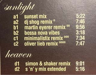 Vinilo DJ Sammy dp - Sunlight