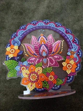 Adorno Mandala Flor Metacrilato Hecho a Mano