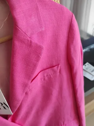 Americana blazer de traje ZARA ZW fucsia rosa