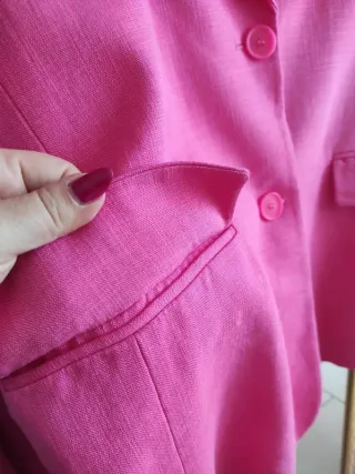 Americana blazer de traje ZARA ZW fucsia rosa