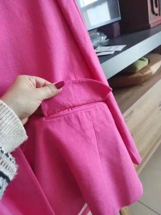 Americana blazer de traje ZARA ZW fucsia rosa