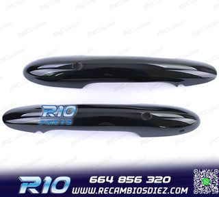 CARCASA TIRADOR PUERTA MINI F55 F56 F57 NEGRO BRILLO KEYLES