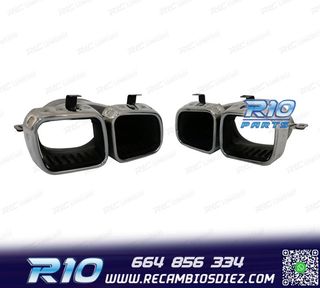 COLAS DE ESCAPE MERCEDES GLE W167 19- LOOK AMG GLE63 CROMO