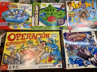 Lote 5 juegos de mesa: Kinetic, Operación, Tozudo,