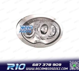 FAROS MINI COOPER R50 R52 R53 OJOS ANGEL LED FONDO CROMO