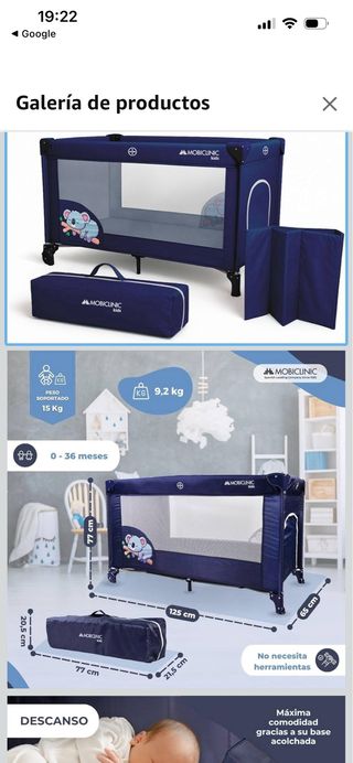 Cuna de viaje bebe