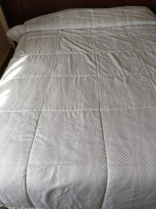 Edredón Cama 90 Gris y Blanco