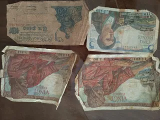 Lotto Banconote Francesi 5 e 20 Franchi