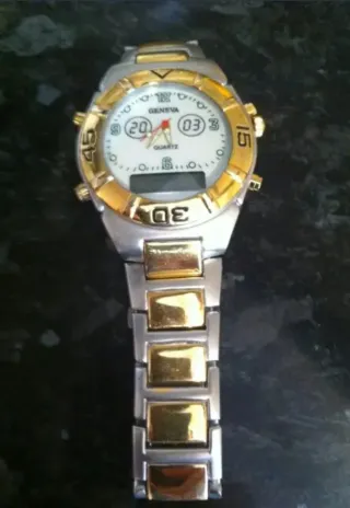 Relojes Geneva Quartz Hombre Oro/Plata