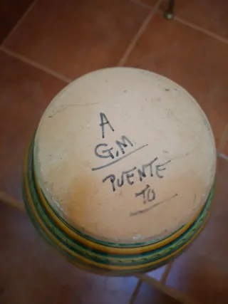 Juego 3 Jarrones Cerámica Talavera,de 40 cm y 30cm