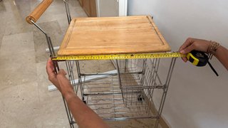 Carrito verdulero cocina madera y metal