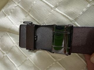 Cinturón Hermes Piel Negro Hebilla Metálica