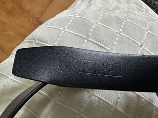 Cinturón Hermes Piel Negro Hebilla Metálica