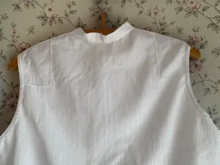 Blusa chambra chaleco antiguo algodon ligero textu