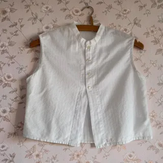 Blusa chambra chaleco antiguo algodon ligero textu