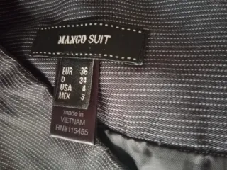 Falda Mango Negra Rayas Finas