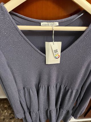 Vestido Pull&Bear gris talla S