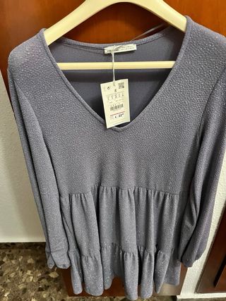 Vestido Pull&Bear gris talla S