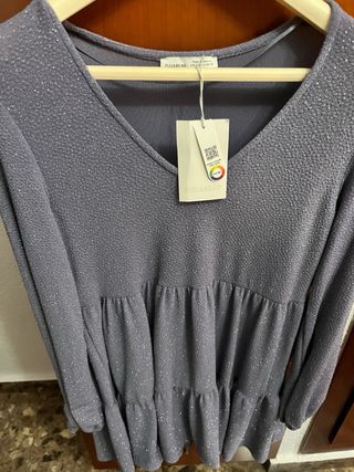 Vestido Pull&Bear gris talla S