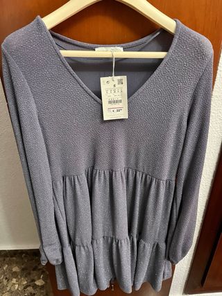 Vestido Pull&Bear gris talla S