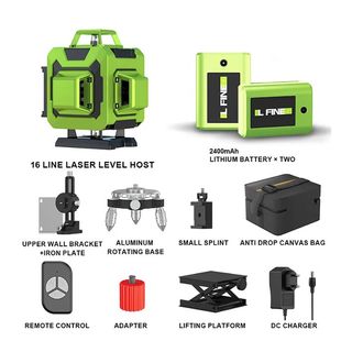 NIVEL LASER 360° 16 LINEAS L FINE 2 BATERÍAS NUEVO