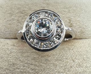 Anillo oro 18 kt Diamantes