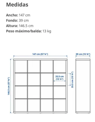 Estantería Kallax Ikea Blanca