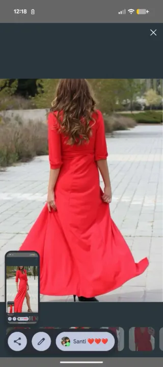 Vestido rojo fiesta sin estrenar