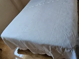 Colcha de algodón blanca