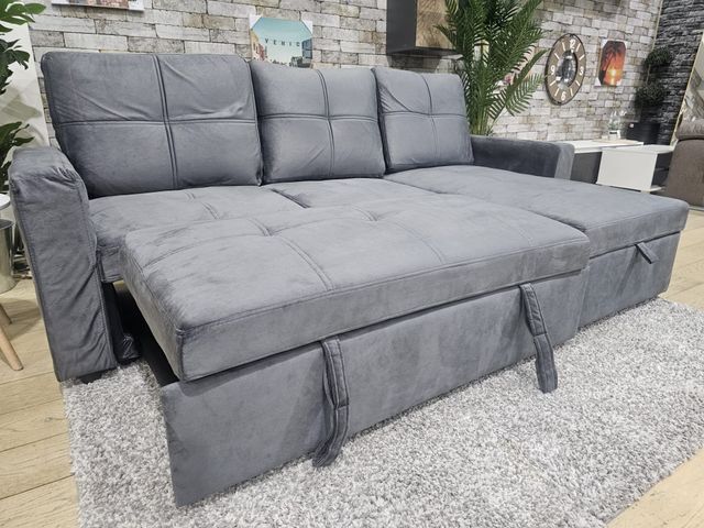 Sofá Cama Chaiselongue con Arcón 215cm