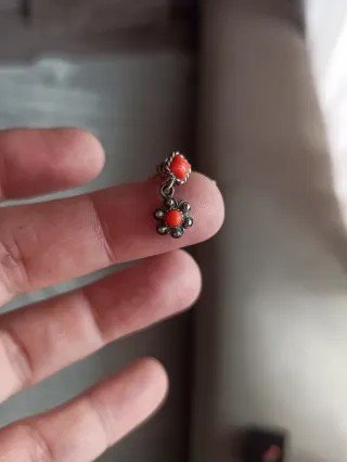 Pendientes antiguos  coral