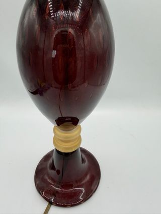 Base lampada vetro Murano in colote lilla-ametista