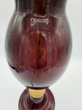 Base lampada vetro Murano in colote lilla-ametista