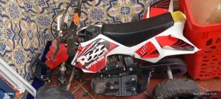 Quad Raptor 49cc Gasolina Rojo y Blanco