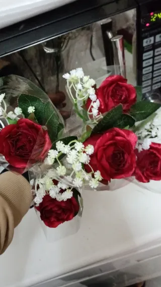 Flores de tela hechas a mano