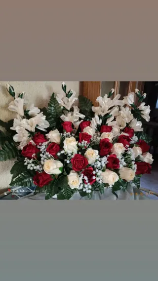Flores de tela hechas a mano